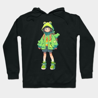 Kawaii Anime Frog Girl Hoodie